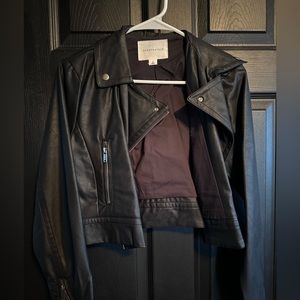 Aeropostale black leather jacket